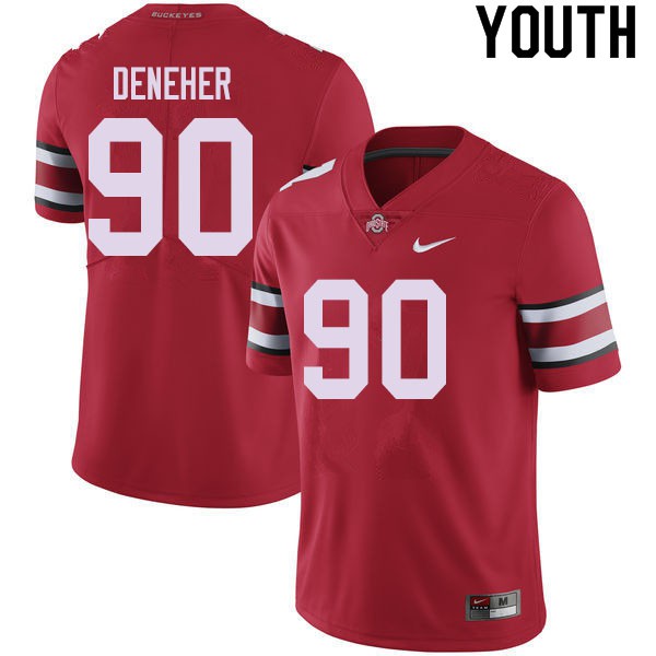 Ohio State Buckeyes #90 Jack Deneher Youth Alumni Jersey Red
